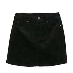 H&M Women 10 Corduroy Mini Skirt Dark Academia 90s Retro Indie Grunge Whimsigoth